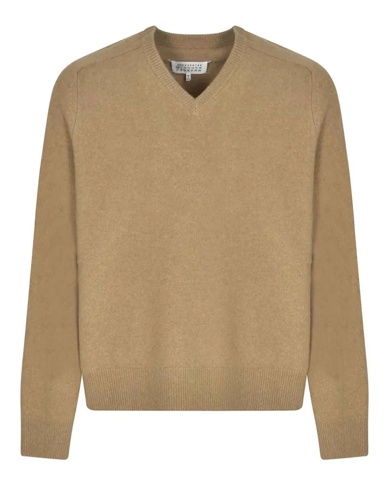 Maison Margiela Rundhalspullover - Beige Beige