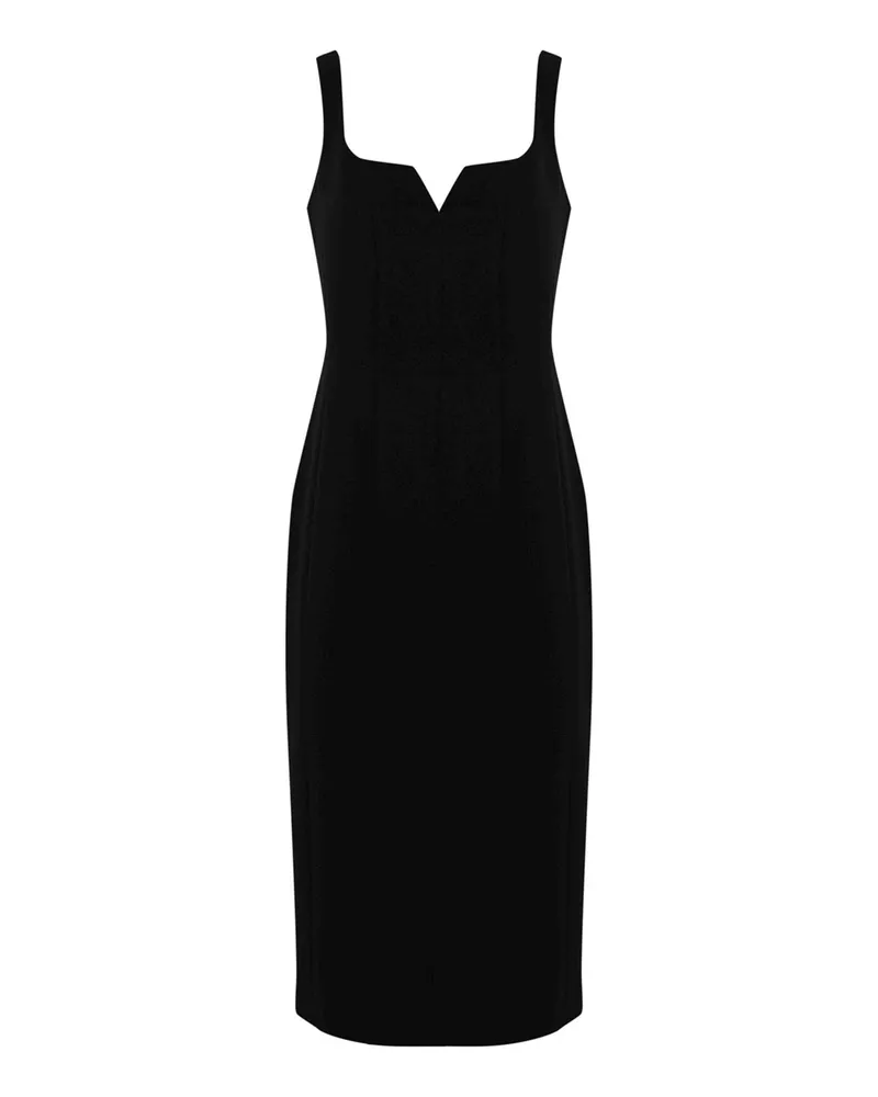 Max Mara Knielanges Kleid - Schwarz Schwarz