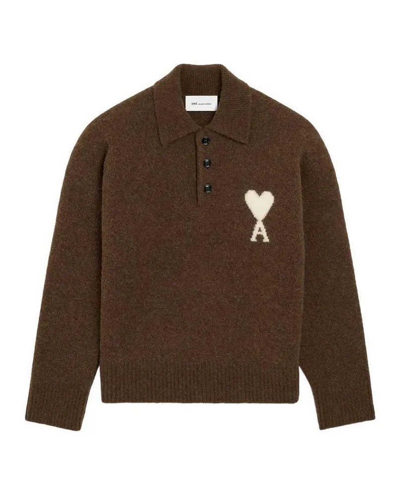 AMI Paris Poloshirt - Braun Braun