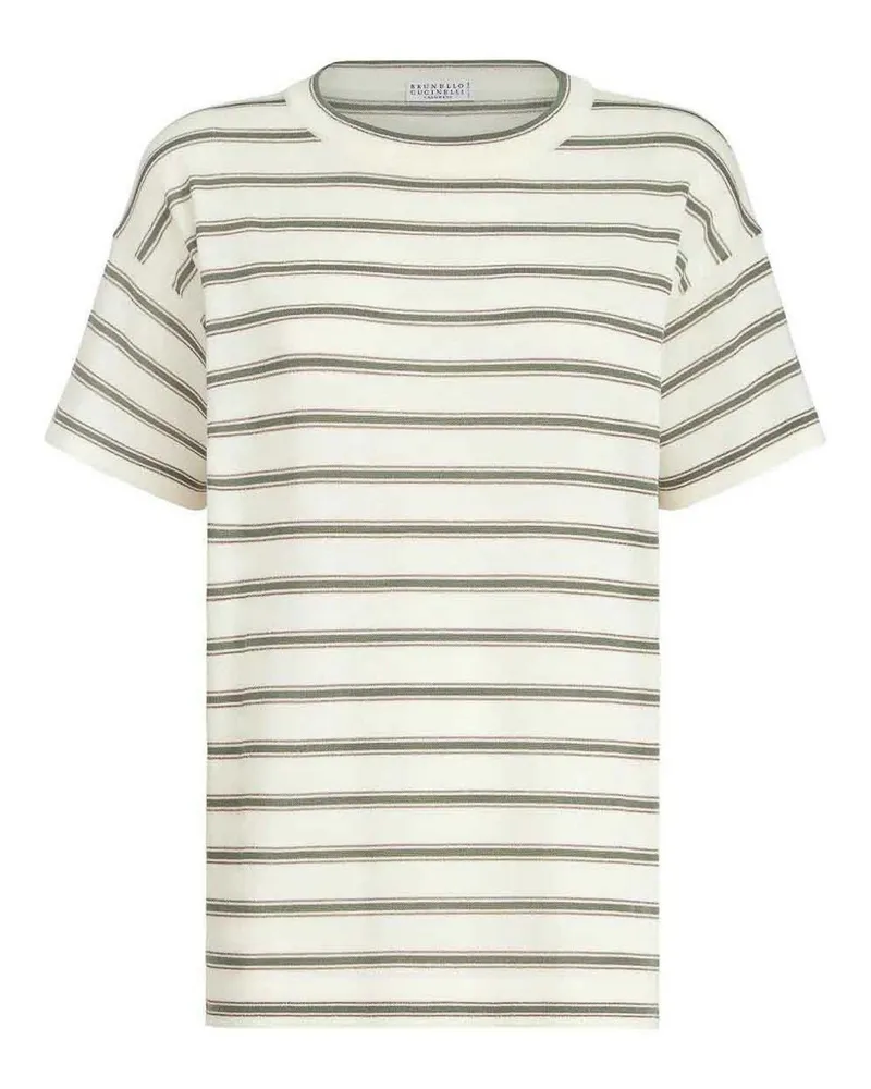 Brunello Cucinelli Rundhalspullover - Weiß Weiß