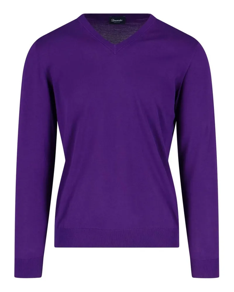 Drumohr  V-Pullover - Lila Lila