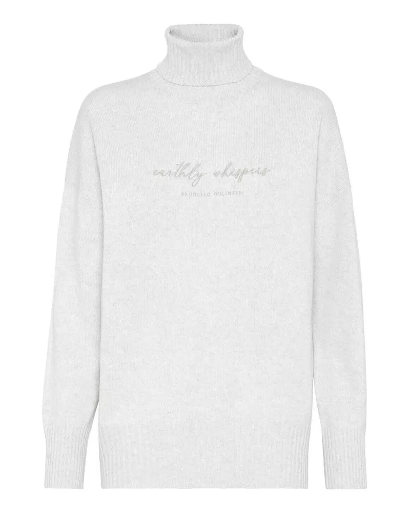 Brunello Cucinelli Rollkragenpullover - Weiß Weiß