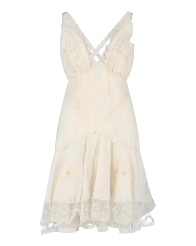 Ermanno Scervino Knielanges Kleid - Weiß Weiß