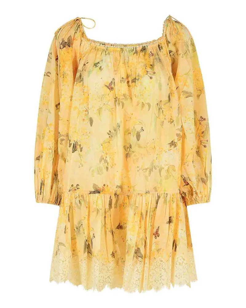Zimmermann Knielanges Kleid - Gelb Gelb