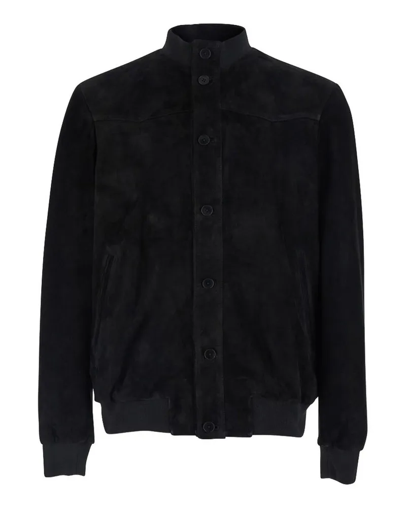 Low Brand Lederjacke - Schwarz Schwarz