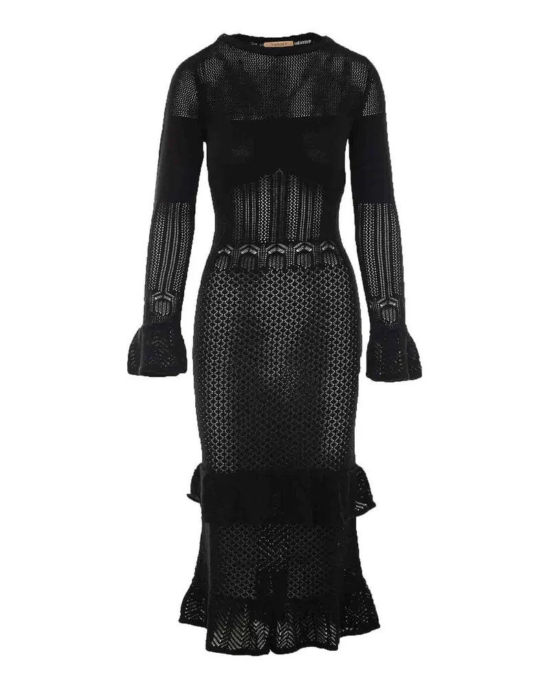 Twin-Set Knielanges Kleid - Schwarz Schwarz