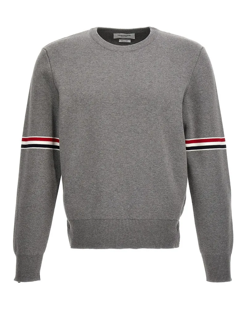 Thom Browne Rundhalspullover - Grau Grau