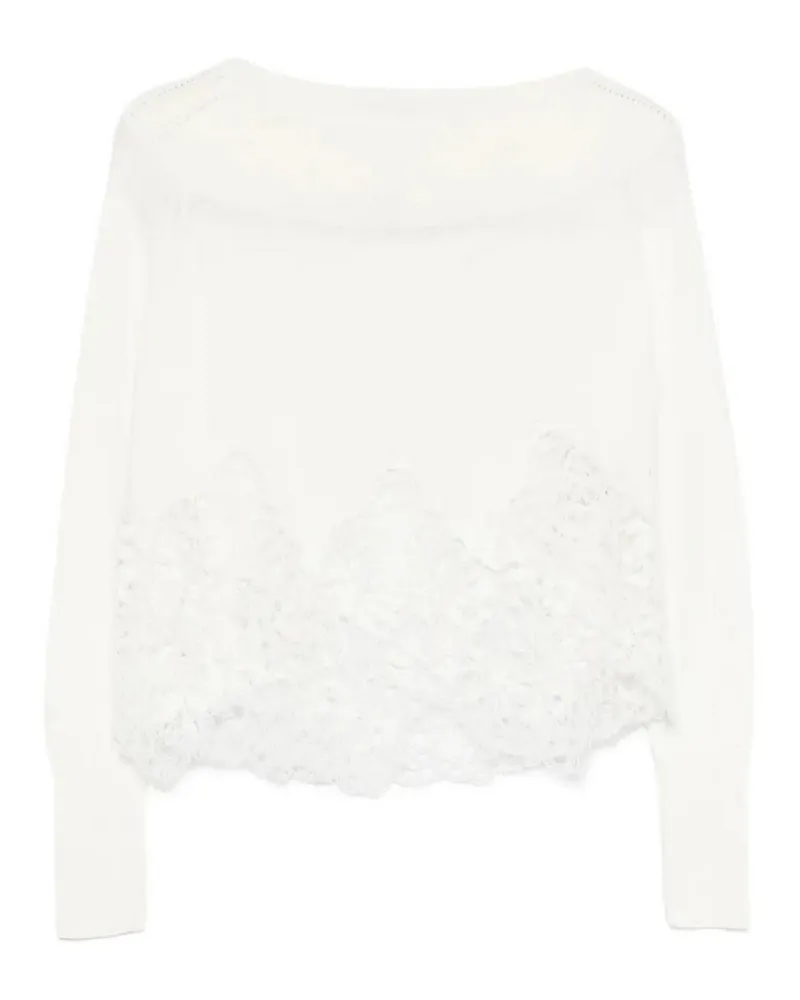 Ermanno Scervino Rundhalspullover - Weiß Weiß