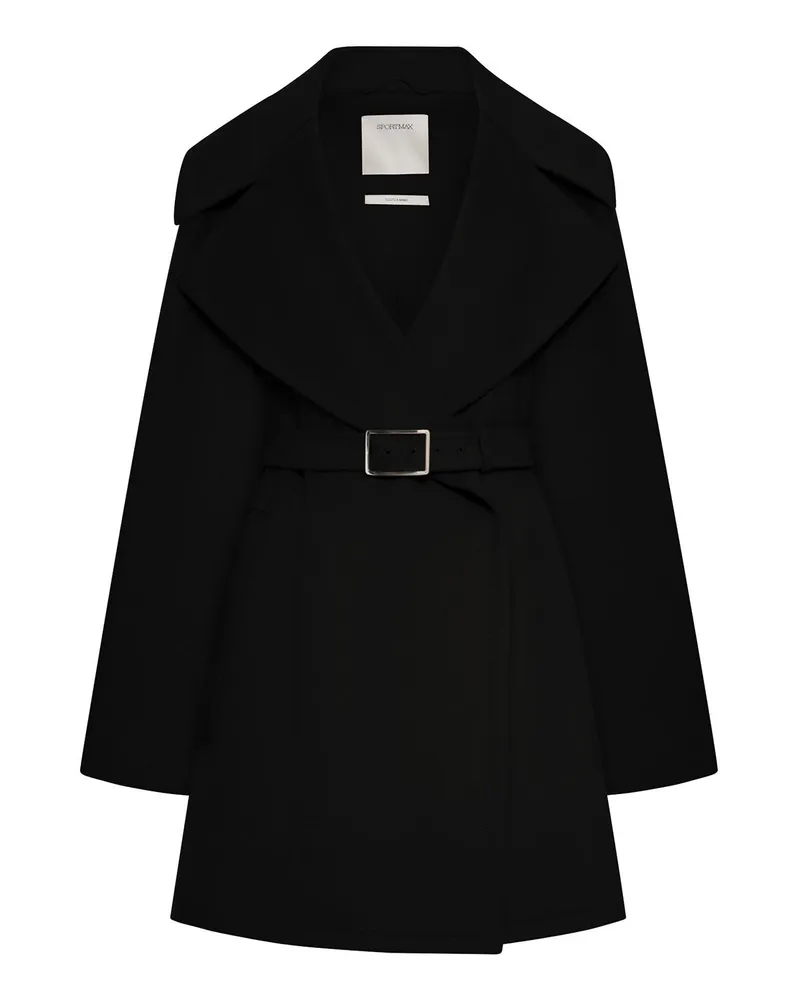 SPORTMAX Kurzer Mantel - Schwarz Schwarz