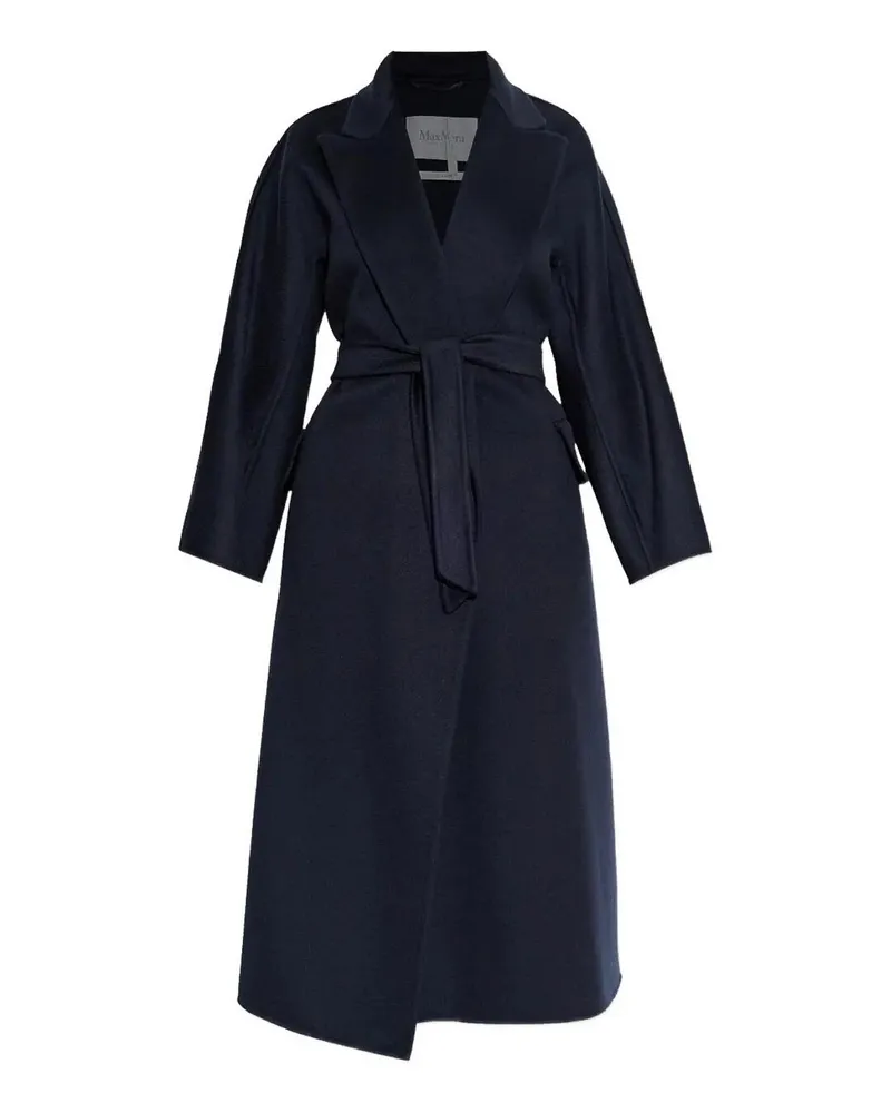 Max Mara Knielanger Mantel - Blau Blau