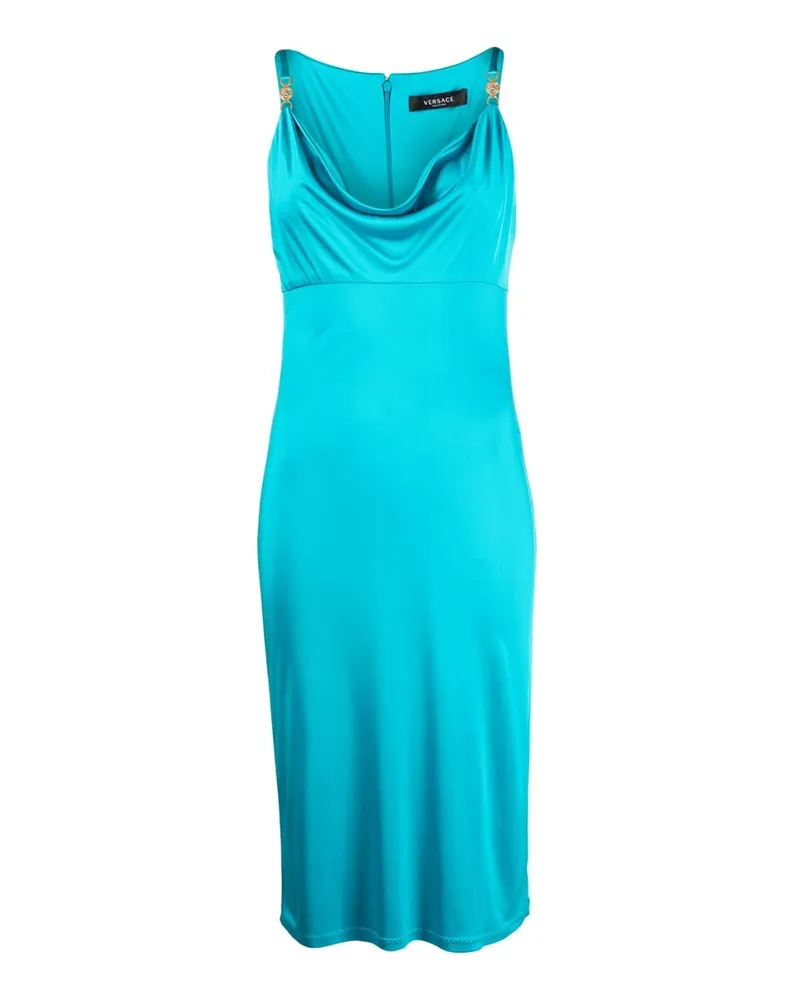 Versace Knielanges Kleid - Hellblau Hellblau