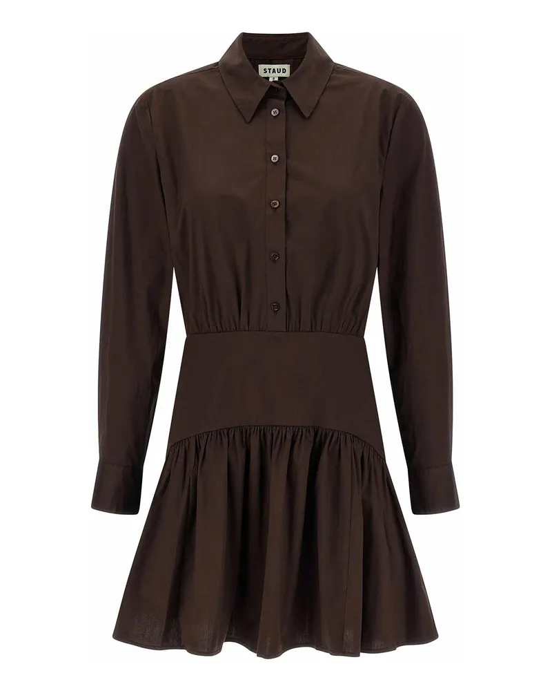 STAUD Knielanges Kleid - Braun Braun