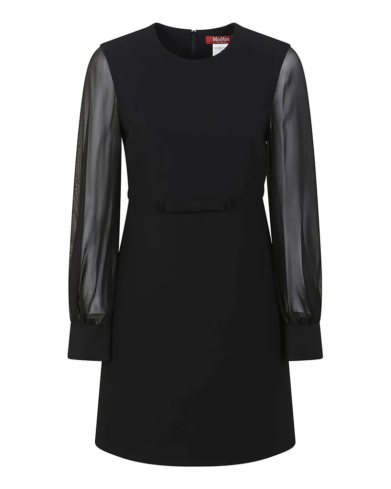 Max Mara Knielanges Kleid - Schwarz Schwarz