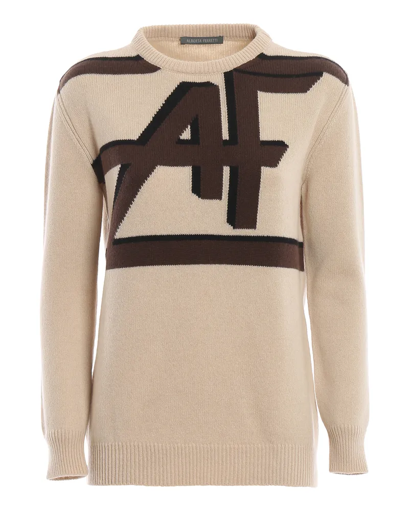 Alberta Ferretti Rundhalspullover - Beige Beige