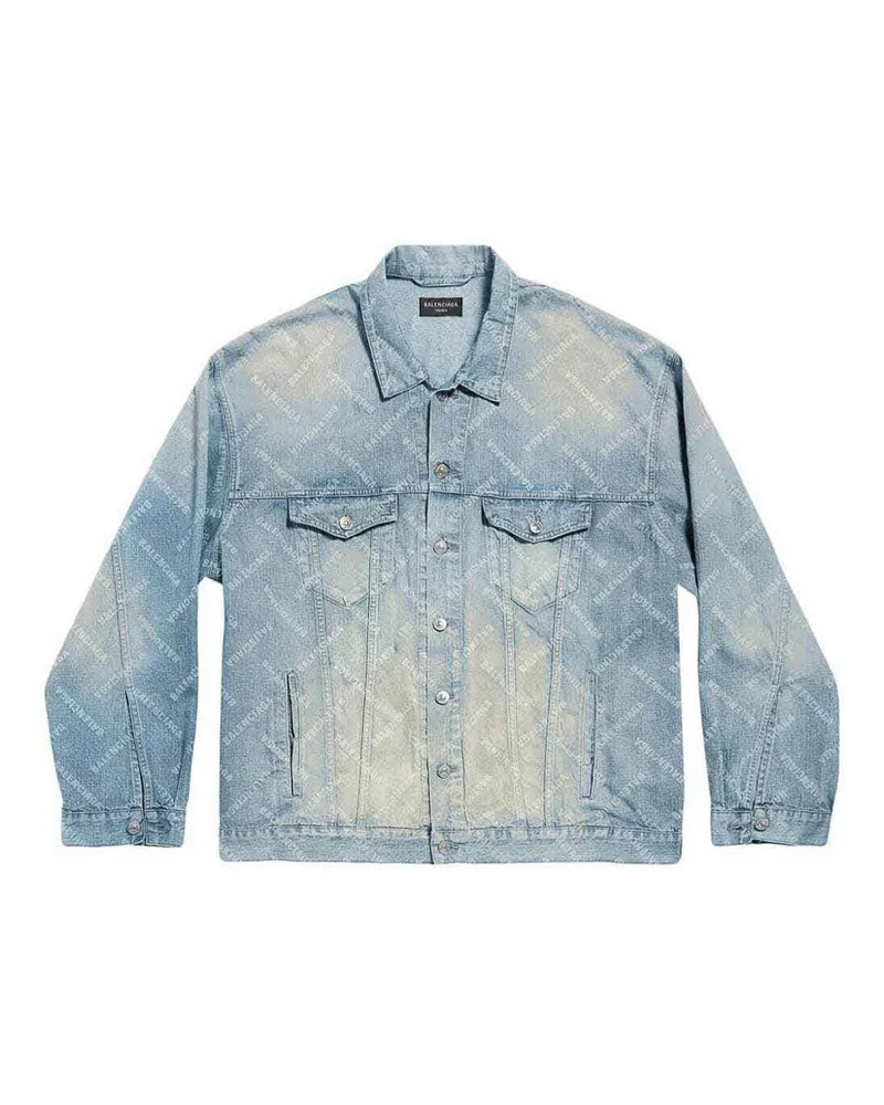 Balenciaga Jeansjacke - Dunkles Jeansblau Dunkles