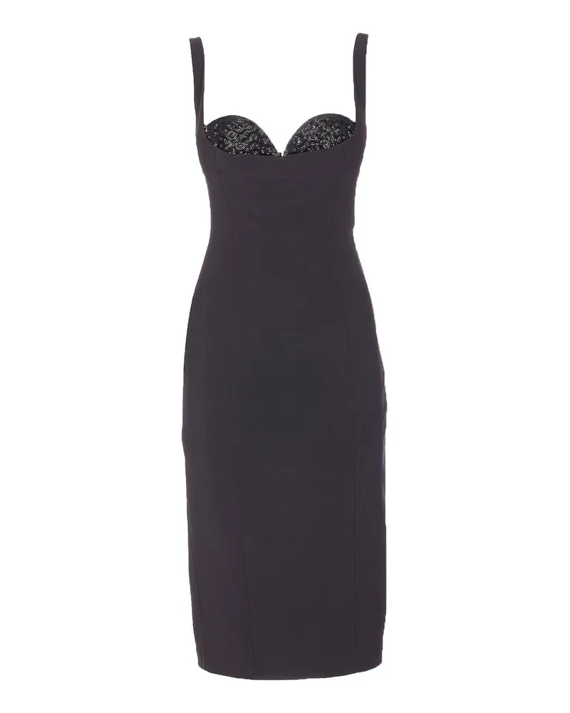 Elisabetta Franchi Knielanges Kleid - Schwarz Schwarz