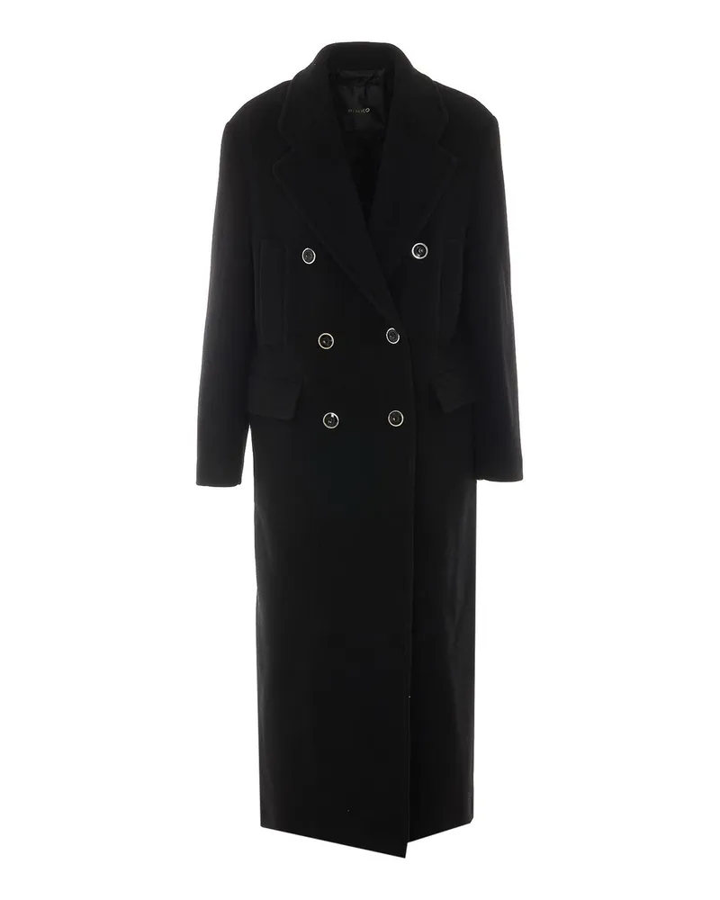 Pinko Knielanger Mantel - Schwarz Schwarz