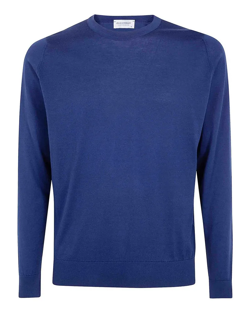 John Smedley Rundhalspullover - Blau Blau