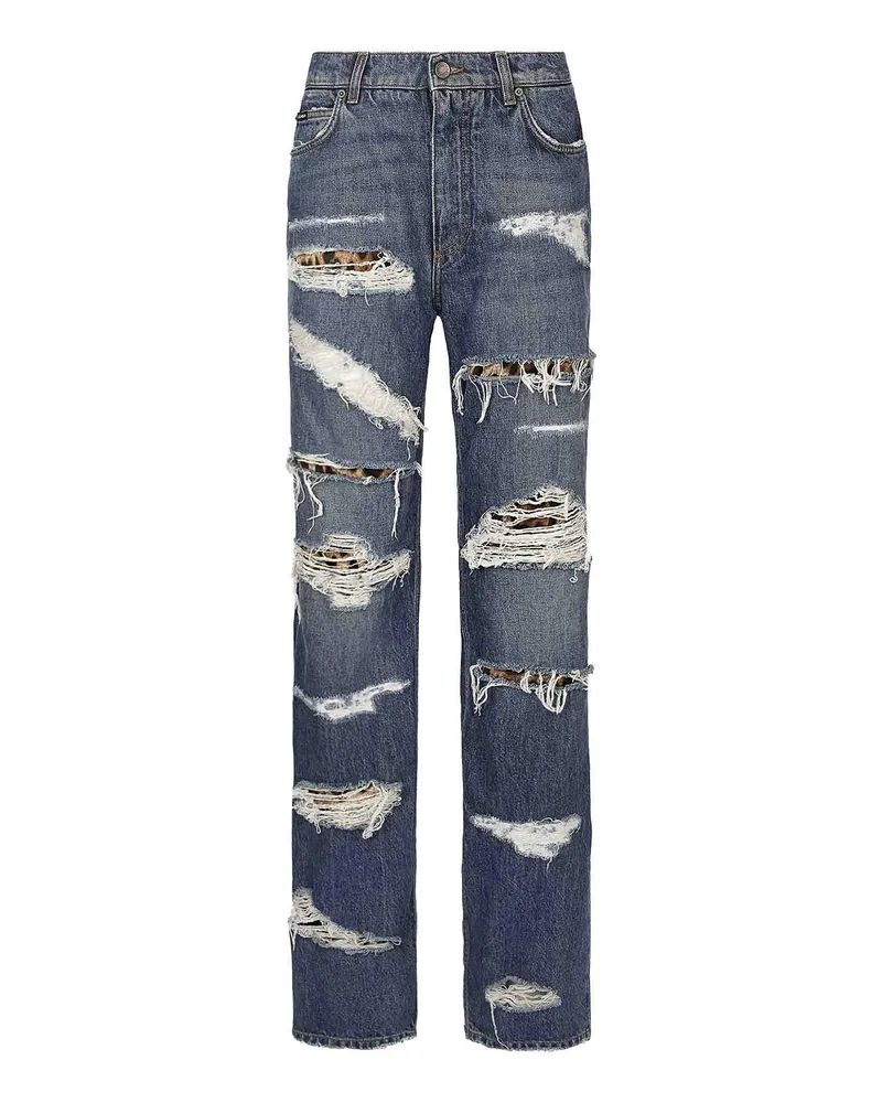 Dolce & Gabbana Straight Leg Jeans - Blau Blau