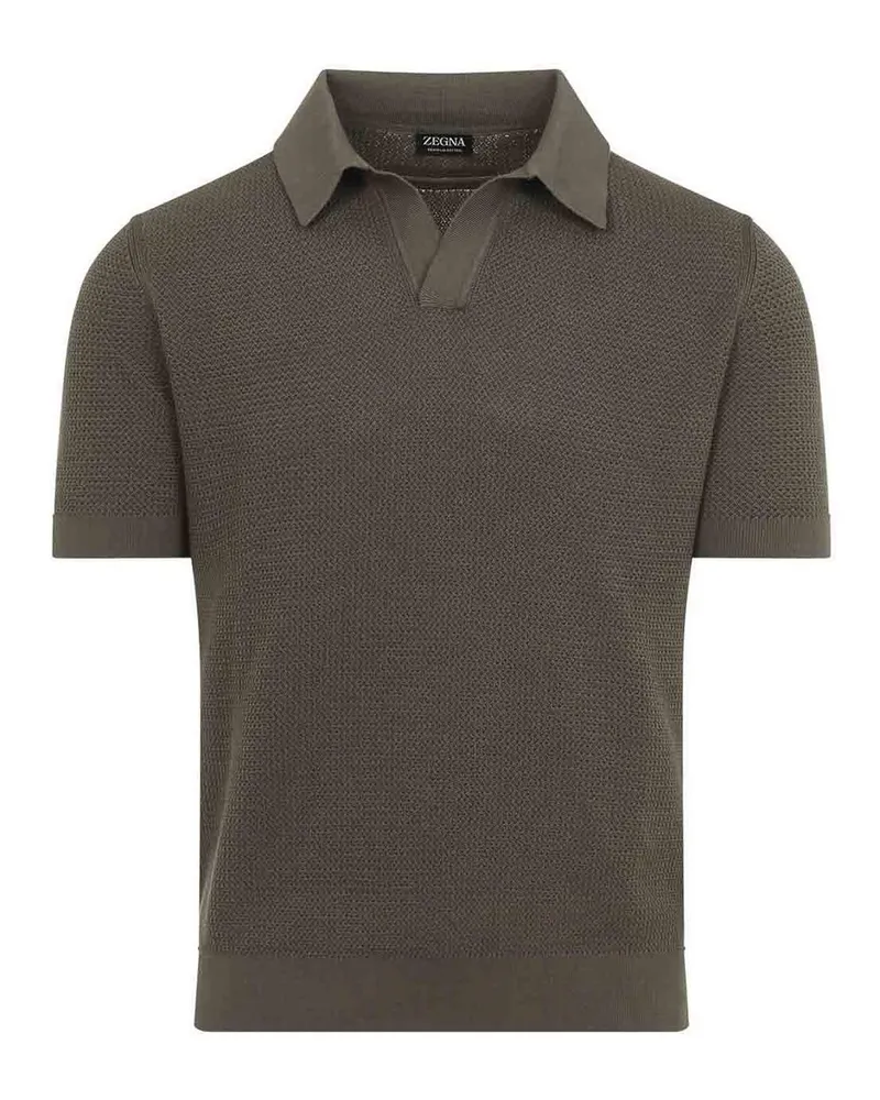 Ermenegildo Zegna Poloshirt - Dunkelbeige Dunkelbeige