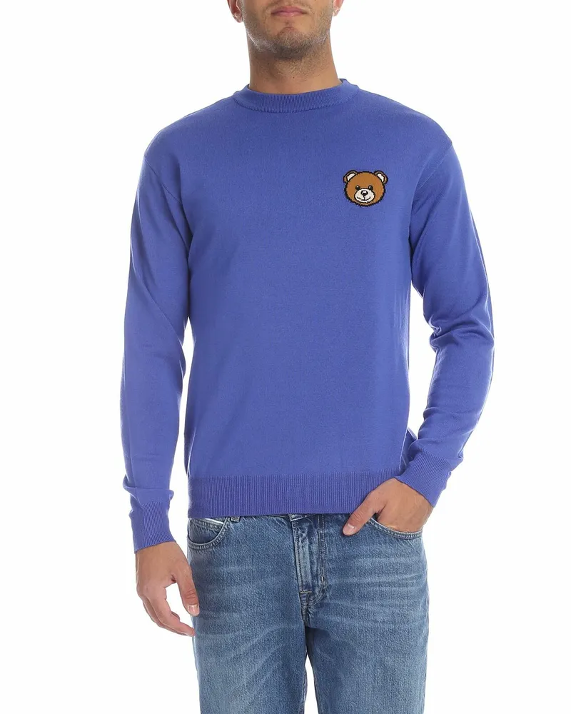 Moschino Rundhalspullover - Blau Blau