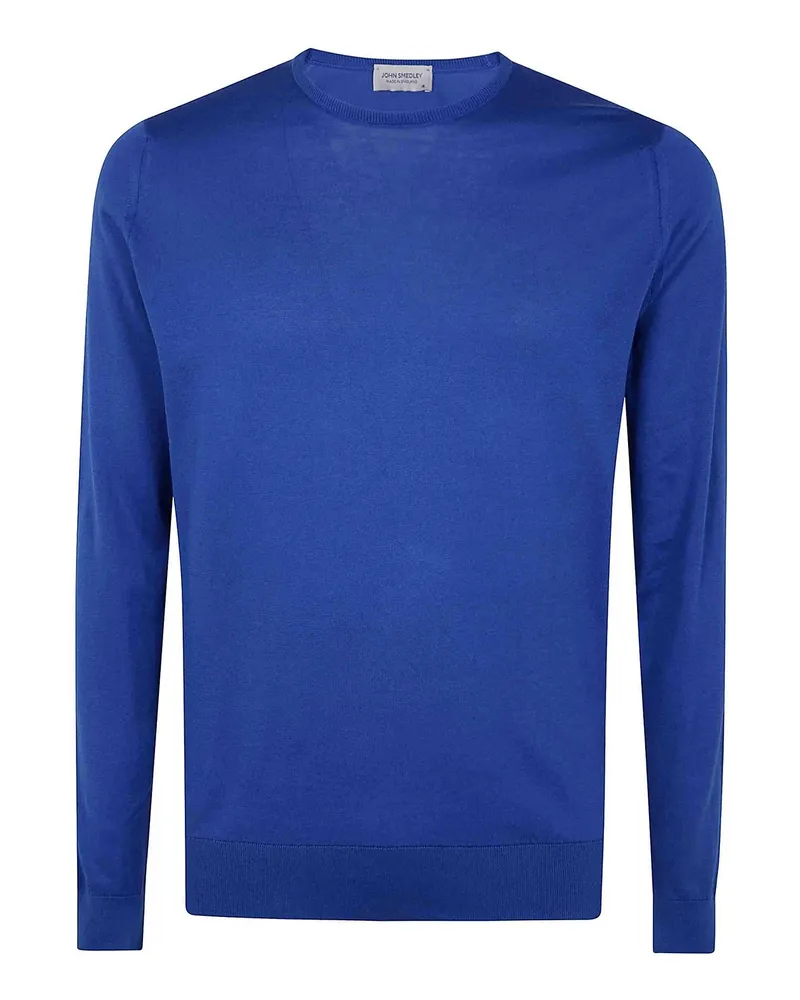 John Smedley Rundhalspullover - Blau Blau