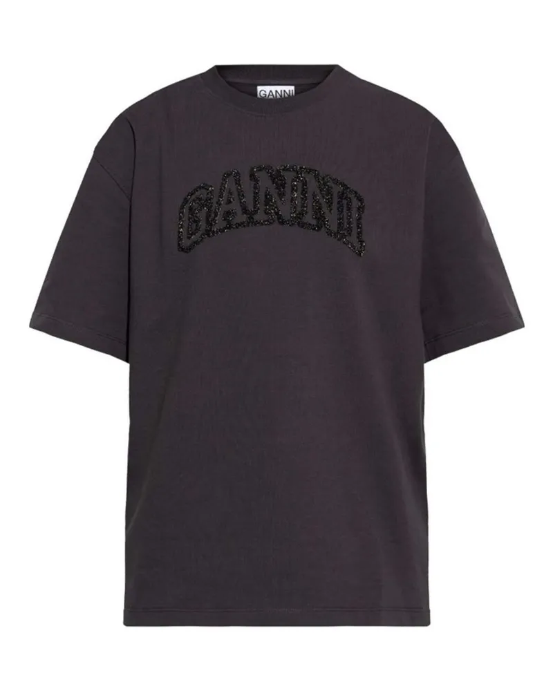 Ganni T-Shirt - Schwarz Schwarz