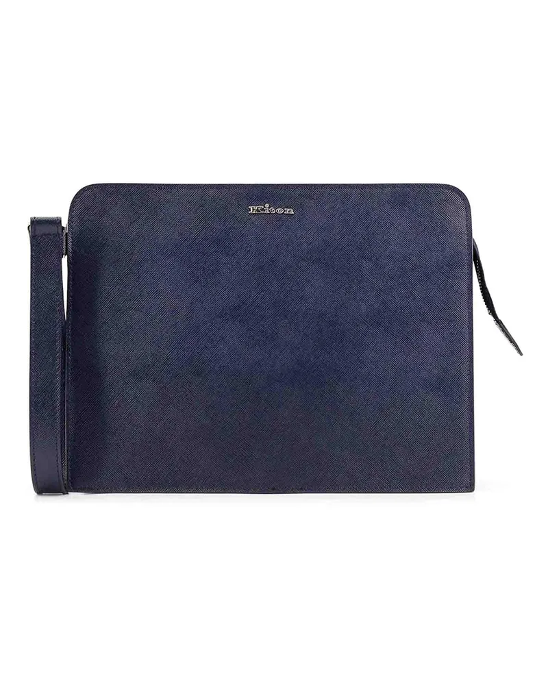 Kiton Clutch - Blau Blau