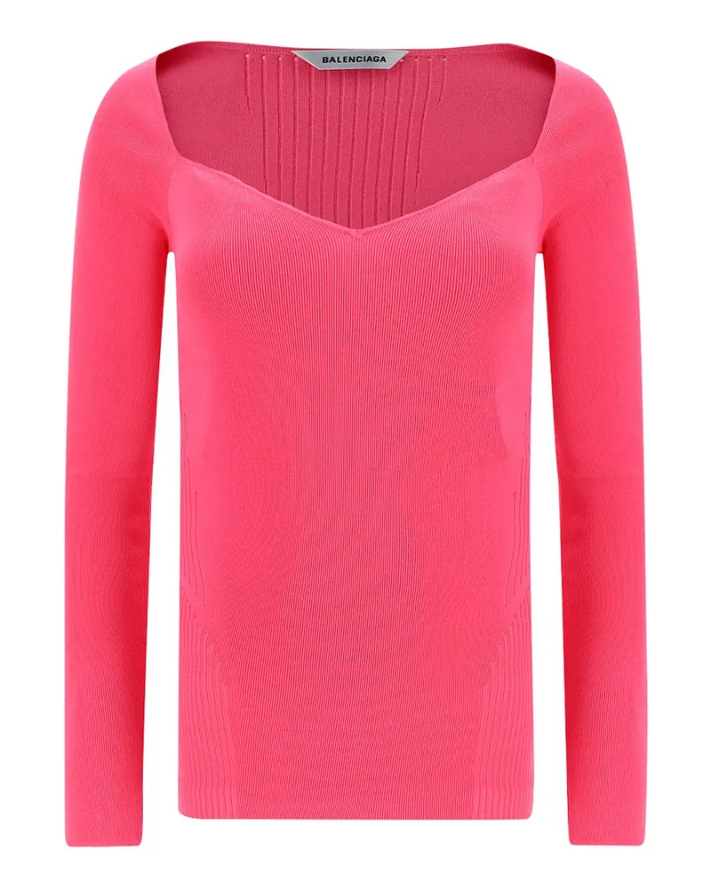 Balenciaga V-Pullover - Rosa Rosa