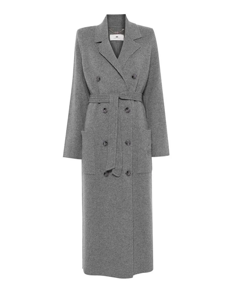 Elisabetta Franchi Kurzer Mantel - Grau Grau