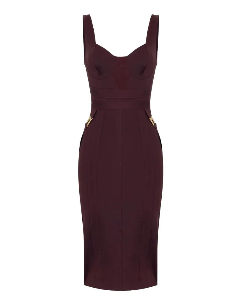 Elisabetta Franchi Knielanges Kleid - Dunkelrot Dunkelrot