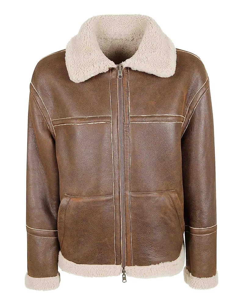 Salvatore Santoro Lederjacke - Beige Beige