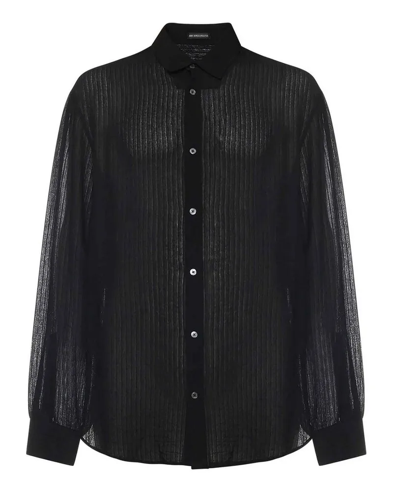 Ann Demeulemeester Hemd - Schwarz Schwarz