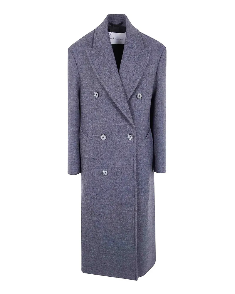 AMI Paris Langer Mantel - Grau Grau