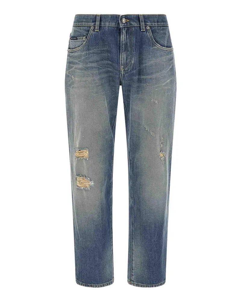 Dolce & Gabbana Straight Leg Jeans - Blau Blau