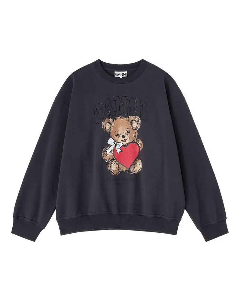 Ganni Rundhalspullover - Schwarz Schwarz