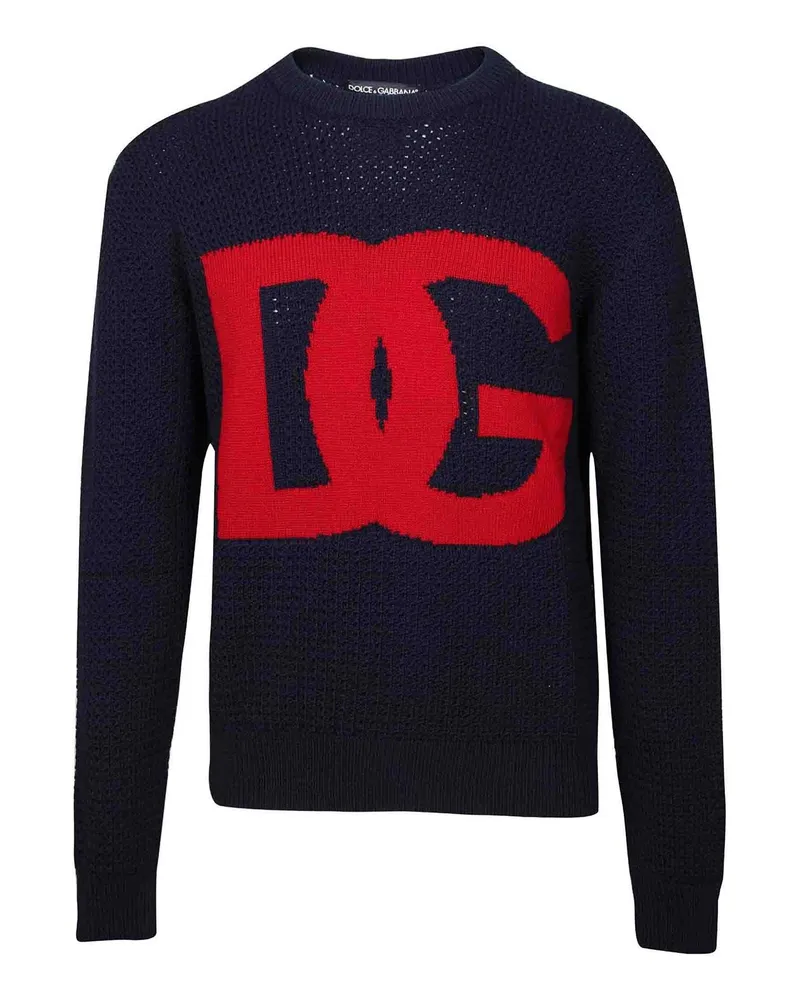 Dolce & Gabbana U-Boot-Pullover - Blau Blau