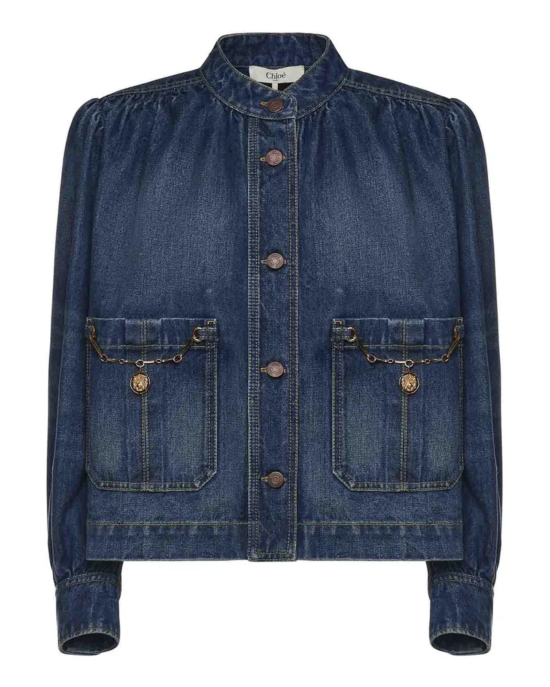 Chloé Jeansjacke - Rot Denim