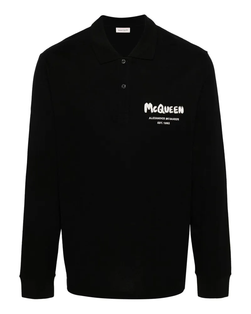 Alexander McQueen Poloshirt - Schwarz Schwarz