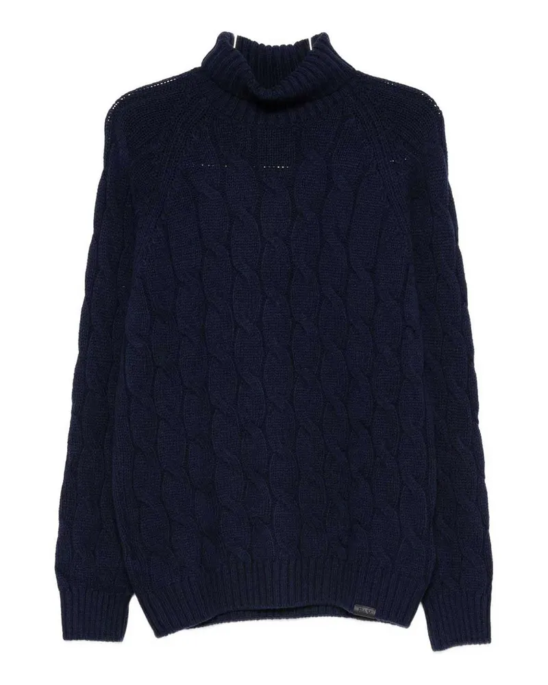 Fay Rollkragenpullover - Blau Blau