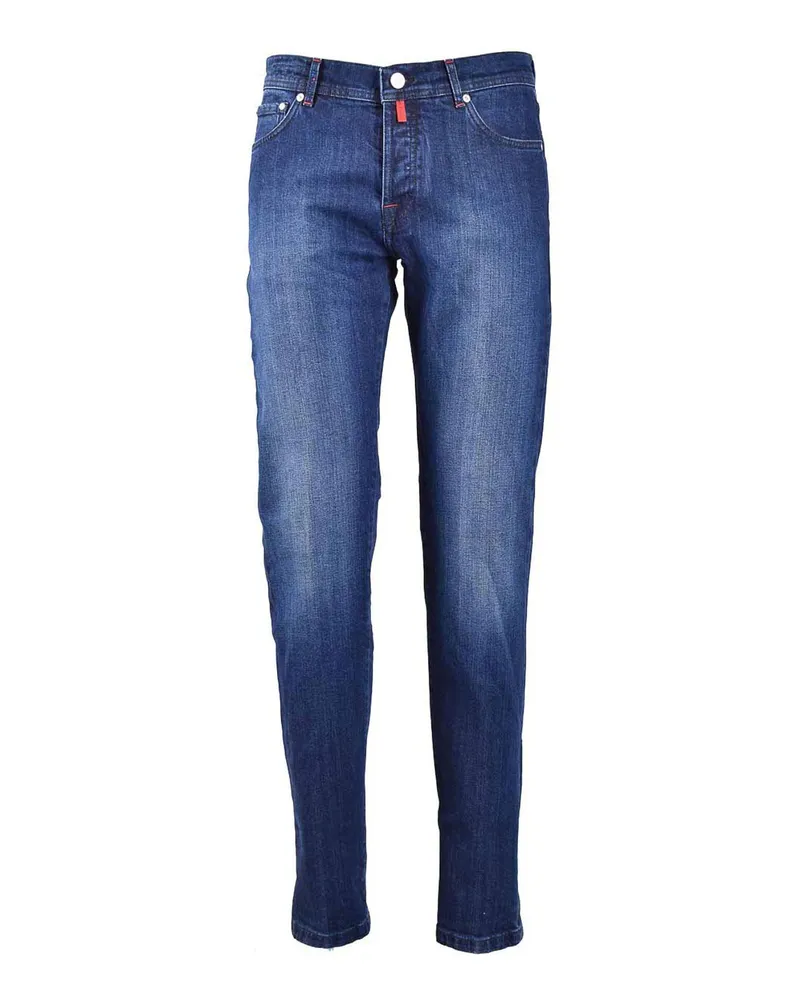 Kiton Bootcut Jeans - Blau Blau