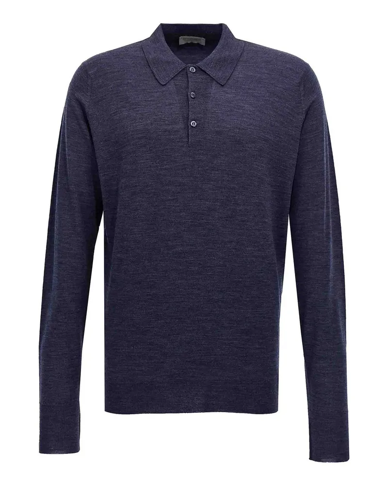John Smedley Poloshirt - Blau Blau