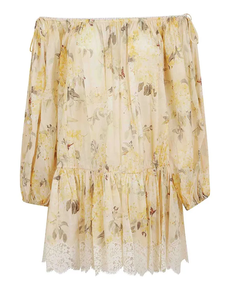 Zimmermann Kurzes Kleid - Gelb Gelb