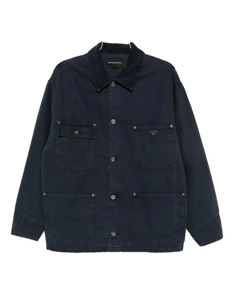 Emporio Armani Kurzer Mantel - Dunkelblau Dunkelblau