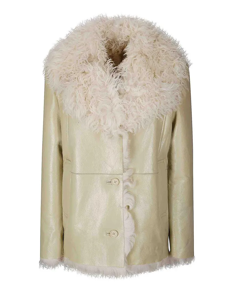 Diesel Lederjacke - Weiß Weiß