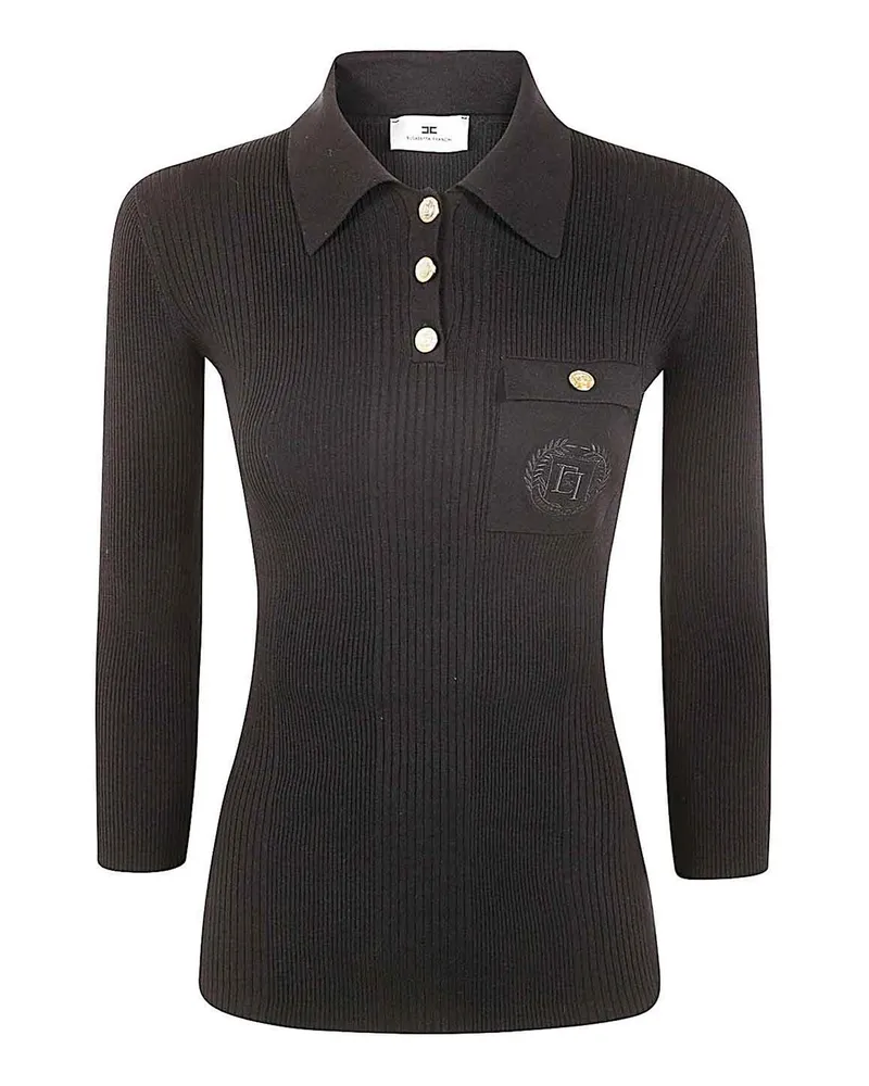 Elisabetta Franchi Poloshirt - Schwarz Schwarz