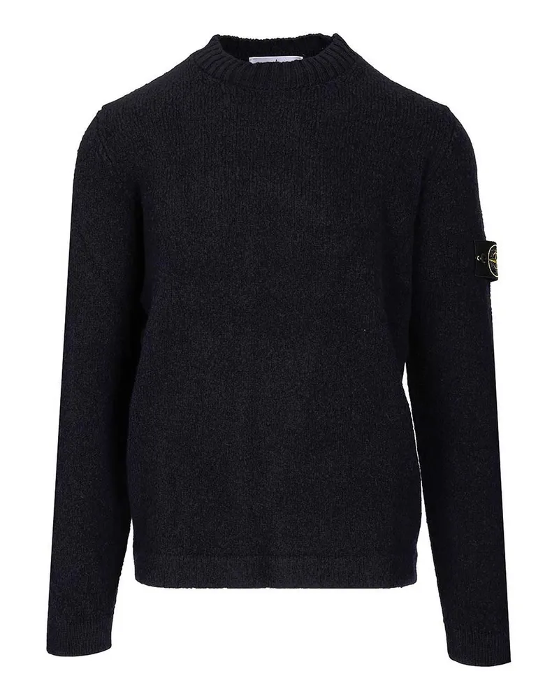 Stone Island Rundhalspullover - Blau Blau