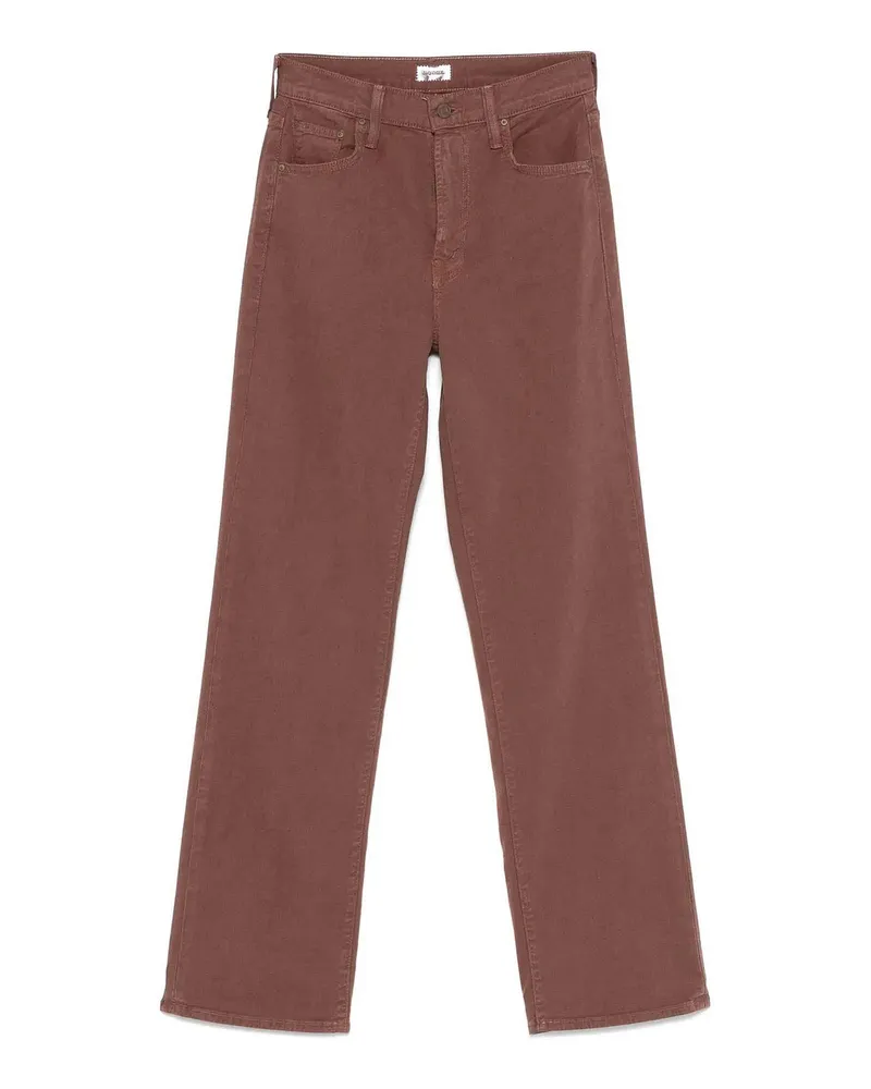 Mother Straight Leg Jeans - Dunkelrot Dunkelrot