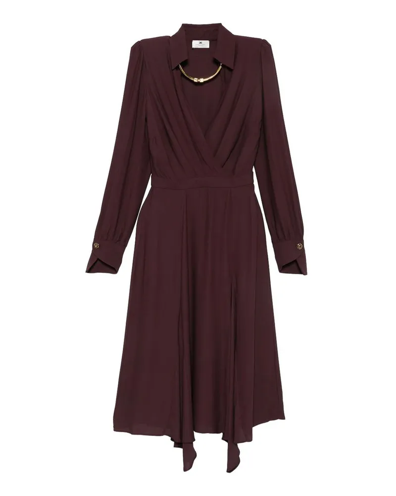 Elisabetta Franchi Knielanges Kleid - Dunkelrot Dunkelrot