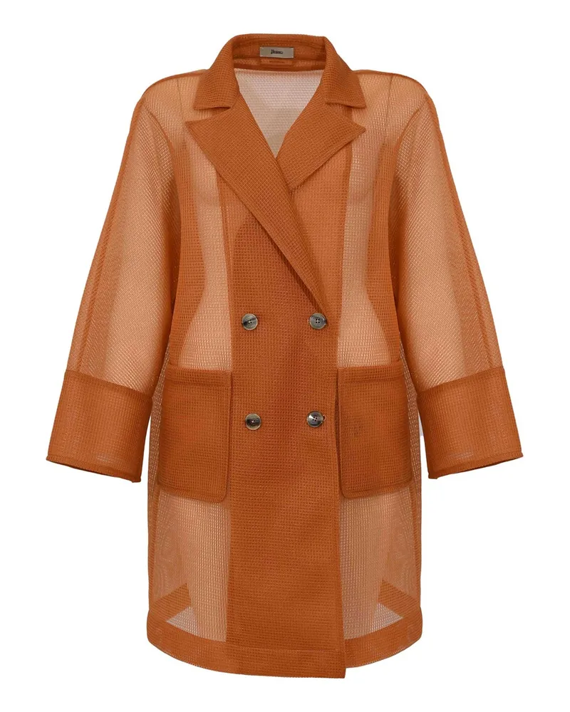 Herno Knielanger Mantel - Dunkelgelb Dunkelgelb